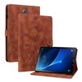 thumbnail image 1 of FJLBDE Case for Samsung Galaxy Tab A 10.1 2016 SM-T580 T585 T587, Embossed Flower PU Leather Flip Wallet Folio Stand Cover, Brown, 1 of 7