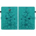 thumbnail image 1 of FJLBDE Case for Samsung Galaxy Tab A 10.1 2016 SM-T580 T585 T587, Embossed Flower PU Leather Flip Wallet Folio Stand Cover, Green, 1 of 7
