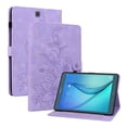 thumbnail image 1 of FJLBDE Case for Samsung Galaxy Tab A 9.7 Inch 2015 SM-T550 T555, Embossed Flower PU Leather Flip Wallet Folio Stand Cover, Purple, 1 of 6