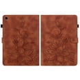 thumbnail image 1 of FJLBDE Case for Samsung Galaxy Tab A11+ Plus 11 inch 2025, Embossed Flower PU Leather Flip Wallet Folio Stand Cover, Brown, 1 of 7