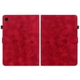 thumbnail image 1 of FJLBDE Case for Samsung Galaxy Tab A11 / Tab A9 8.7 Inch 2025/2023, Embossed Flower PU Leather Flip Wallet Folio Stand Cover, Red, 1 of 7