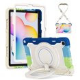 thumbnail image 1 of FJLBDE Case for Samsung Galaxy Tab S6 Lite 10.4 Inch 2024/2022/2020 with 360 Kickstand, Shoulder Strap Carrying Protective Cover, Multicolor Blue, 1 of 6