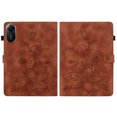 thumbnail image 1 of FJLBDE Case for Xiaomi Redmi Pad 2 11 Inch 2025, Embossed Flower PU Leather Flip Wallet Folio Stand Cover, Brown, 1 of 7