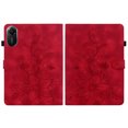 thumbnail image 1 of FJLBDE Case for Xiaomi Redmi Pad 2 11 Inch 2025, Embossed Flower PU Leather Flip Wallet Folio Stand Cover, Red, 1 of 7