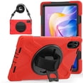 thumbnail image 1 of For Xiaomi Redmi Pad 2 Case 11 inch 2025, 360 Hand Strap, Shoulder Strap, Kickstand, Rugged Drop Protection, Red, 1 of 7