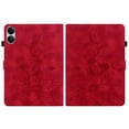 thumbnail image 1 of FJLBDE Case for Xiaomi Redmi Pad Pro/Mi Poco Pad 12.1 inch, Embossed Flower PU Leather Flip Wallet Folio Stand Cover, Red, 1 of 7