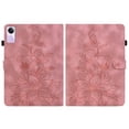 thumbnail image 1 of Case for Xiaomi Redmi Pad SE 11.0 inch Released 2023, Embossed Flower PU Leather Flip Wallet Folio Stand Cover, Pink, 1 of 7