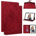 thumbnail image 1 of FJLBDE Case for iPad 9.7 Inch 6th/5th Generation 2018 2017, Embossed Butterfly PU Leather Flip Case Folio Stand Cover, Red, 1 of 7