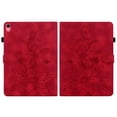 thumbnail image 1 of FJLBDE Case for iPad (A16) 11th Gen 2025/ iPad 10th Gen 10.9 Inch 2022, Embossed Flower Leather Flip Wallet Folio Stand Cover, Red, 1 of 7