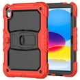 thumbnail image 1 of FJLBDE Case for iPad (A16) 11th Gen 2025/ iPad 10th Gen 10.9 Inch 2022, Rugged Shockproof Tablet Cases Cover with Kickstand Shoulder Strap, Red, 1 of 7
