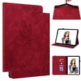 thumbnail image 1 of Case for iPad Air 11 inch M3 2025/M2 2024 (7th/6th Gen), Embossed Butterfly PU Leather Flip Case Folio Stand Cover, Red, 1 of 7