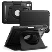 FJLBDE Case for iPad Mini 7 A17 Pro 2024/Mini 6 2021 8.3 Inch 7th/6th Gen, 360 Rotating Stand iPad Protective Case Cover with Auto Wake/Sleep, Black