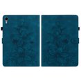 thumbnail image 1 of FJLBDE Case for iPad Mini 7 A17 Pro 2024/Mini 6 2021 8.3 Inch 7th/6th Gen, Embossed Flower Leather Flip Wallet Folio Stand Cover, Blue, 1 of 7