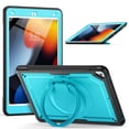 thumbnail image 1 of FJLBDE Case for iPad Pro 10.5 Inch/iPad Air 3rd Gen 2019 with 360 Rotating Stand, Shoulder Strap, Heavy Duty Shockproof Cover, Sky Blue, 1 of 7