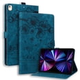 thumbnail image 1 of FJLBDE Case for iPad Pro 10.5 Inch / iPad Air 3rd Gen 2019 with Stand, Card Slot, Auto Wake/Sleep, Embossed Cat PU Leather Cover, Blue, 1 of 7