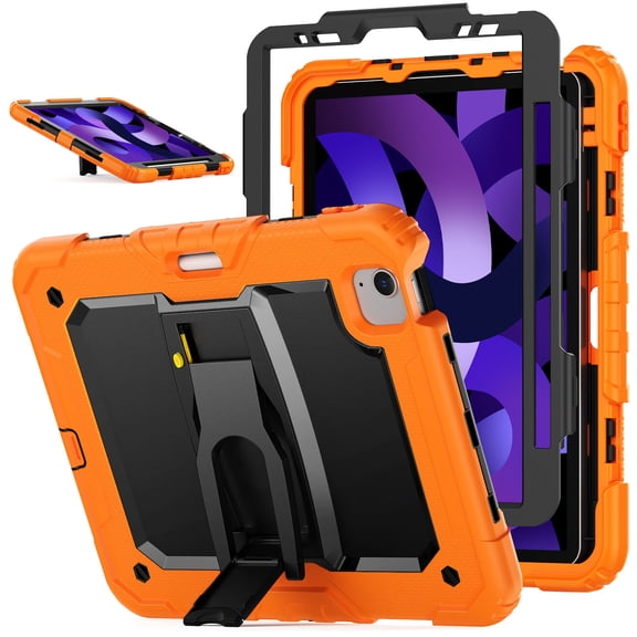 FJLBDE Case for iPad Pro 11 Inch 2022/2021/2020/2018 4th/3rd/2nd/1st Gen, Rugged Shockproof Tablet Cover, Orange