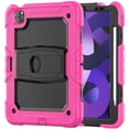 thumbnail image 1 of FJLBDE Case for iPad Pro 11 Inch 2022/2021/2020/2018 4th/3rd/2nd/1st Gen, Rugged Shockproof Tablet Cases Cover with Kickstand Shoulder Strap, Rose, 1 of 7