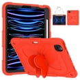 thumbnail image 1 of FJLBDE Case for iPad Pro 11 Inch 2022/2021/2020/2018 with Butterfly Stand, Heavy Duty Rugged Protective Cover with Shoulder Strap for Kids Girls, Red, 1 of 7