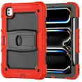 thumbnail image 1 of FJLBDE Case for iPad Pro 11 Inch (M4 2024/M5 2025), Rugged Shockproof Tablet Cases Cover with Kickstand Shoulder Strap, Red, 1 of 7