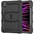 thumbnail image 1 of FJLBDE Case for iPad Pro 12.9 2022/2021/2020/2018 6th/5th/4th/3rd Gen, Rugged Shockproof Tablet Cases Cover with Kickstand Shoulder Strap, Black, 1 of 7