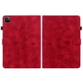 thumbnail image 1 of FJLBDE Case for iPad Pro 13 Inch (M4 2024/M5 2025), Embossed Flower PU Leather Flip Wallet Folio Stand Cover, Red, 1 of 7