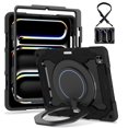 thumbnail image 1 of FJLBDE Case for iPad Pro 13 Inch (M5) 2025 / (M4) 2024 with 360 Kickstand, Shoulder Strap Carrying Protective Cover, Black, 1 of 6