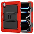 thumbnail image 1 of FJLBDE Case for iPad Pro 13 Inch (M4 2024/M5 2025), Rugged Shockproof Tablet Cases Cover with Kickstand Shoulder Strap, Red, 1 of 7