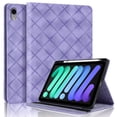 thumbnail image 1 of Case for iPad Mini 7 A17 Pro 2024/iPad Mini 6 2021 8.3 inch, Purple Leather Folio Stand with Pencil Holder & Card Slot, Auto Wake/Sleep, 1 of 7
