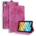 thumbnail image 1 of FJLBDE Case for iPad mini 7 A17 Pro 2024/Mini 6 2021 8.3 Inch with Stand, Card Slot, Auto Wake/Sleep, Embossed Flower PU Leather Folio Magnetic Cover with Pen Holder, Rose, 1 of 7