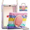 thumbnail image 1 of For Lenovo Tab M9 9.0 inch 2023 Released TB-310FU Case, 360 Rotatable Handle Stand, Shoulder Strap, Drop-Proof Design, Colourful Pink, 1 of 7