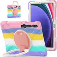 thumbnail image 1 of For Samsung Galaxy Tab S10 Plus/S9+/S9 FE+ Plus 12.4 inch Case, 360 Rotatable Handle Stand, Shoulder Strap, Drop-Proof Design, Colourful Pink, 1 of 7