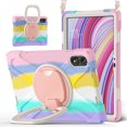 thumbnail image 1 of for Xiaomi Redmi Pad Pro/ Xiaomi Poco Pad 12.1 inch 2024 Case, 360 Rotatable Handle Stand, Shoulder Strap, Drop-Proof Design, Colourful Pink, 1 of 7