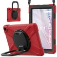 thumbnail image 1 of For Fire HD 10 Tablet 13th Generation 2023 Release Case, 360 Rotatable Handle Stand, Shoulder Strap, Drop-Proof Design, Red, 1 of 7