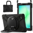 thumbnail image 1 of For Samsung Galaxy Tab A11/ Tab A9 8.7 inch Case, 360 Rotatable Handle Stand, Shoulder Strap, Drop-Proof Design, Black, 1 of 7