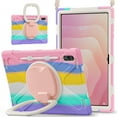 thumbnail image 1 of For Samsung Galaxy Tab S11 Ultra 14.6 inch Case, 360 Rotatable Handle Stand, Shoulder Strap, Drop-Proof Design, Colourful Pink, 1 of 7