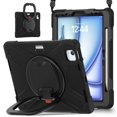 thumbnail image 1 of For iPad Air 11 inch M3 2025/M2 2024 Case, 360 Rotatable Handle Stand, Shoulder Strap, Drop-Proof Design, Black, 1 of 7