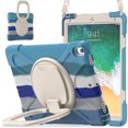 thumbnail image 1 of For iPad Air 3 10.5 Inch 2019/iPad Pro 10.5 Inch 2017 Case, 360 Rotatable Handle Stand, Shoulder Strap, Drop-Proof Design, Colourful Blue, 1 of 7