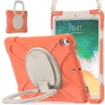 thumbnail image 1 of For iPad Air 3 10.5 Inch 2019/iPad Pro 10.5 Inch 2017 Case, 360 Rotatable Handle Stand, Shoulder Strap, Drop-Proof Design, Coral Orange, 1 of 7