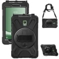 thumbnail image 1 of For Samsung Galaxy Tab Active5/Active3 8 inch Case SM-X300/X306B/SM-T570/T575, 360 Hand Strap, Shoulder Strap, Kickstand, Rugged Drop Protection, Black, 1 of 7