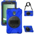 thumbnail image 1 of For Samsung Galaxy Tab Active5/Active3 8 inch Case SM-X300/X306B/SM-T570/T575, 360 Hand Strap, Shoulder Strap, Kickstand, Rugged Drop Protection, Blue, 1 of 7