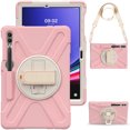 thumbnail image 1 of For Samsung Galaxy Tab S10 Plus/S9 FE+/S9 Plus Case 12.4 inch SM-X820/SM-X610/SM-X810, 360 Hand Strap, Shoulder Strap, Kickstand, Rugged Drop Protection, Cherry Pink, 1 of 7