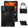 thumbnail image 1 of For Lenovo Tab K11 Plus Case 11.45 inch 2024 (TB352FU/TB352XU), 360 Hand Strap, Shoulder Strap, Kickstand, Rugged Drop Protection, Black, 1 of 7