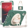 thumbnail image 1 of For Lenovo Tab M11/Tab K11 LTE/Xiaoxin Pad 2025 Case 11 inch, 360 Hand Strap, Shoulder Strap, Kickstand, Rugged Drop Protection, Emerald Green, 1 of 7