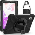 thumbnail image 1 of For Lenovo Tab M9 Case 9.0 inch 2023 Released TB-310FU, 360 Hand Strap, Shoulder Strap, Kickstand, Rugged Drop Protection, Black, 1 of 7