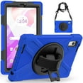 thumbnail image 1 of For Lenovo Tab M9 Case 9.0 inch 2023 Released TB-310FU, 360 Hand Strap, Shoulder Strap, Kickstand, Rugged Drop Protection, Blue, 1 of 7
