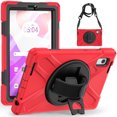 thumbnail image 1 of For Lenovo Tab M9 Case 9.0 inch 2023 Released TB-310FU, 360 Hand Strap, Shoulder Strap, Kickstand, Rugged Drop Protection, Red, 1 of 7