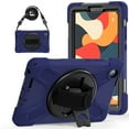 thumbnail image 1 of For Lenovo Tab One 8.7 inch/Tab K9 2025 Case TB305XU/TB305FU, 360 Hand Strap, Shoulder Strap, Kickstand, Rugged Drop Protection, Navy Blue, 1 of 7