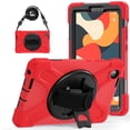 thumbnail image 1 of For Lenovo Tab One 8.7 inch/Tab K9 2025 Case TB305XU/TB305FU, 360 Hand Strap, Shoulder Strap, Kickstand, Rugged Drop Protection, Red, 1 of 7