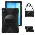 thumbnail image 1 of For Samsung Galaxy Tab S10 FE+ Case 13.1 inch SM-X620/SM-X626B, 360 Hand Strap, Shoulder Strap, Kickstand, Rugged Drop Protection, Black, 1 of 7