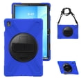 thumbnail image 1 of For Samsung Galaxy Tab S10 FE+ Case 13.1 inch SM-X620/SM-X626B, 360 Hand Strap, Shoulder Strap, Kickstand, Rugged Drop Protection, Blue, 1 of 7